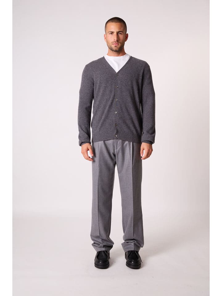 Perfect Cashmere Kaszmirowy kardigan "Errol" w kolorze antracytowym rozmiar: S