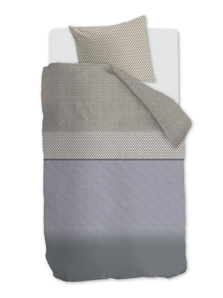 Beddinghouse Komplet pościeli "Jimmy" w kolorze beżowo-niebieskim rozmiar: 200x200/220 cm