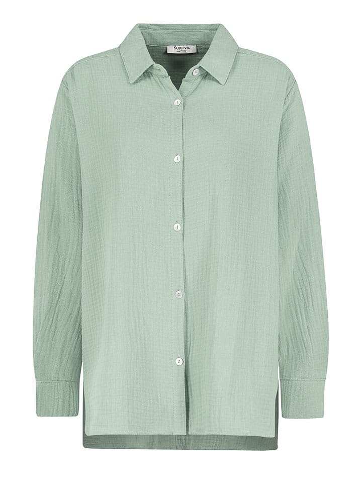 Sublevel Koszula w kolorze zielonym rozmiar: M/L