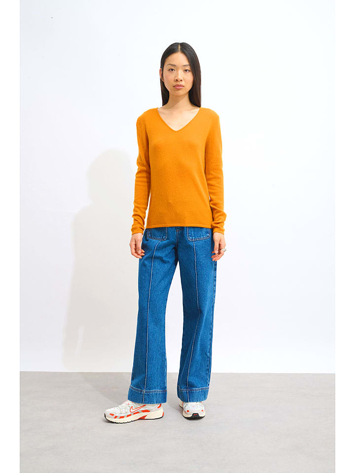 AUTHENTIC CASHMERE Kaszmirowy sweter "Galise" w kolorze pomarańczowym rozmiar: XL