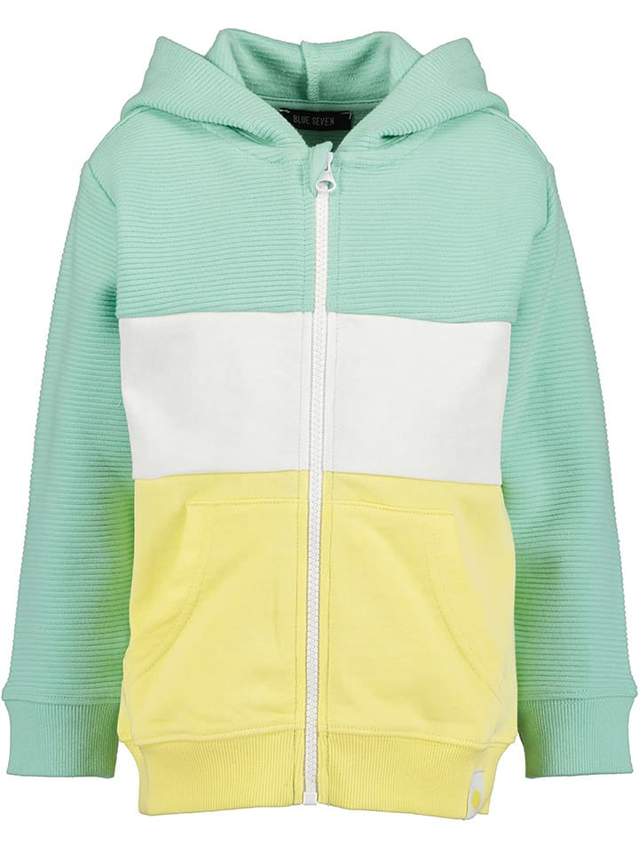 Blue Seven Bluza w kolorze turkusowo-żółto-białym rozmiar: 92