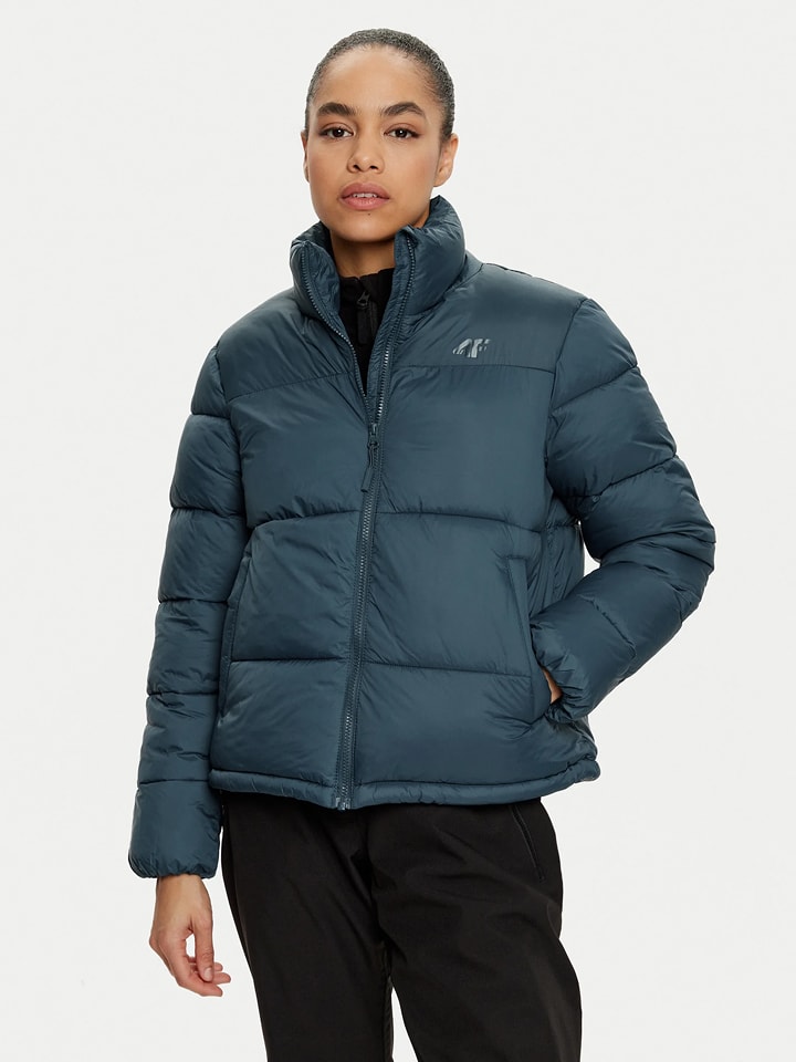 4F Kurtka puchowa w kolorze turkusowym rozmiar: L