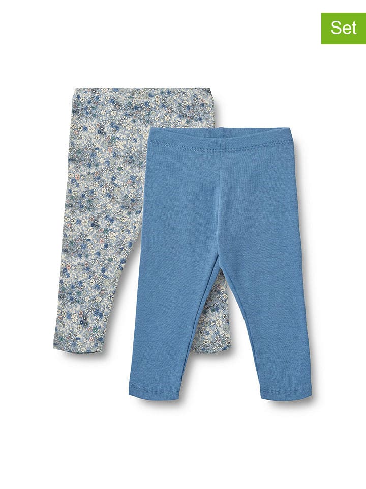 Wheat Legginsy (2 pary) "Jules" w kolorze niebieskim rozmiar: 92