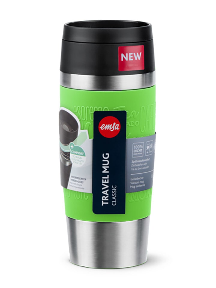 Emsa Kubek termiczny "Travel Mug Classic" w kolorze zielonym - 360 ml rozmiar: onesize