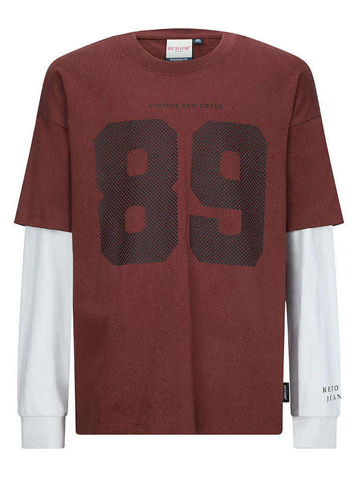 Retour Koszulka "Guido" w kolorze czerwono-szarym rozmiar: 170/176