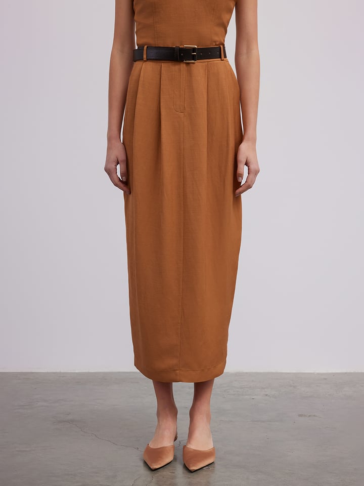 BGN Spódnica w kolorze jasnobrązowym rozmiar: 38