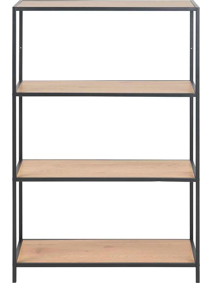 Actona Regał "Seaford" w kolorze jasnobrązowo-czarnym - 77 x 114 x 35 cm rozmiar: onesize