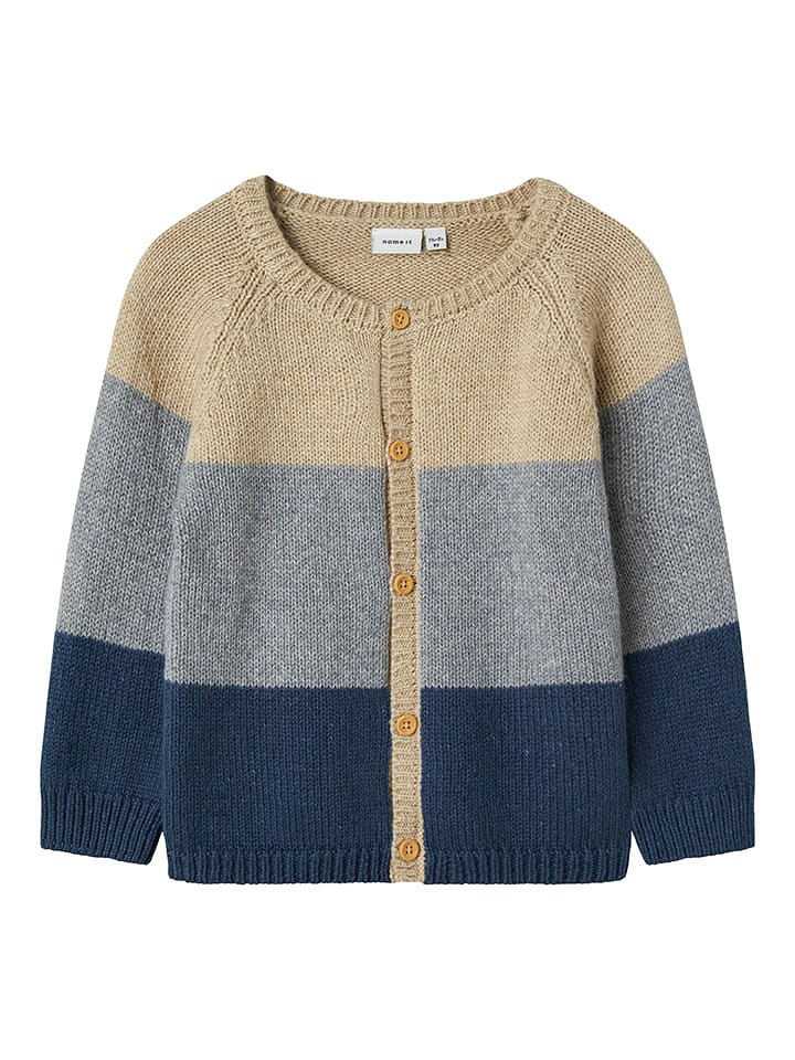 name it Kardigan "Oller" w kolorze niebiesko-beżowym rozmiar: 116