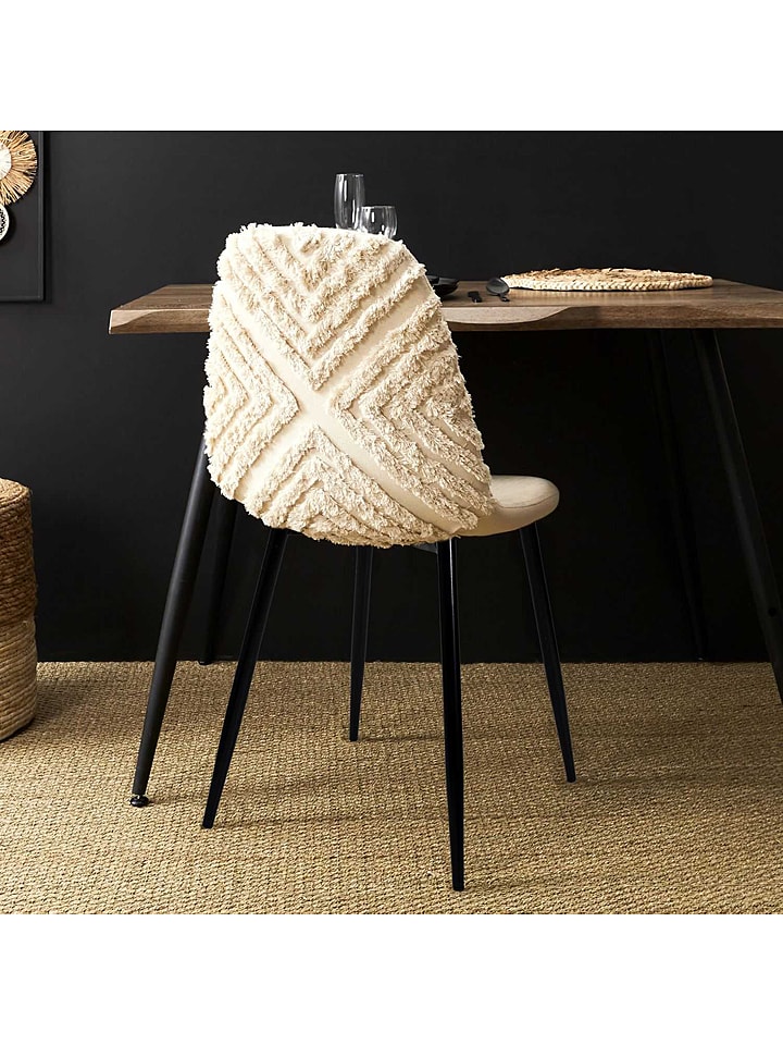 Ethnical Life Krzesło "Mora" w kolorze kremowym - 44 x 86 x 50 cm rozmiar: onesize