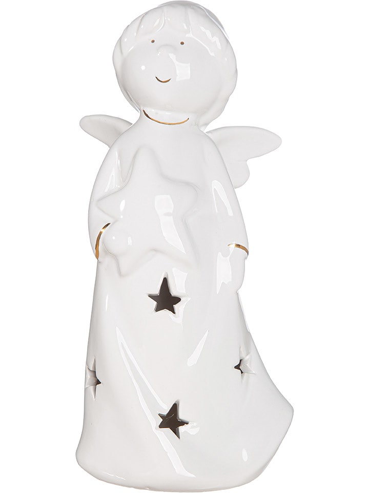 GILDE Dekoracyjna lampa LED "Emiliel" w kolorze białym - 9,5 x 20 x 8 cm rozmiar: onesize