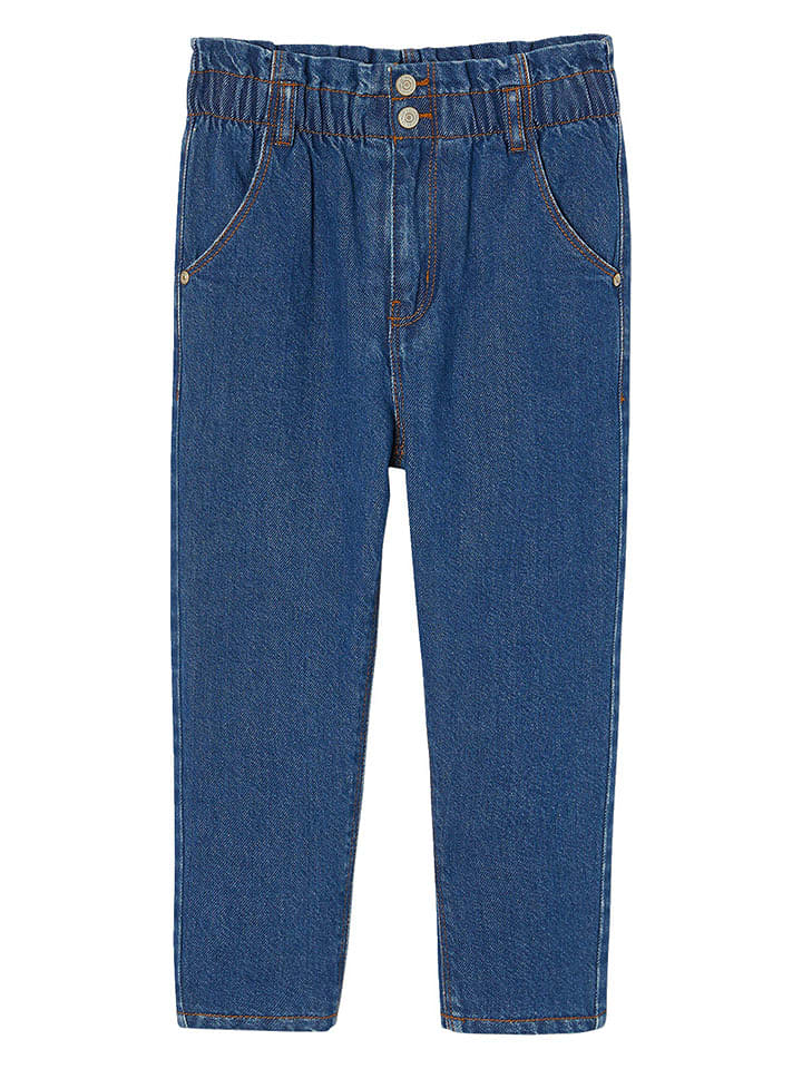 vertbaudet Dżinsy - Regular fit - w kolorze niebieskim rozmiar: 128