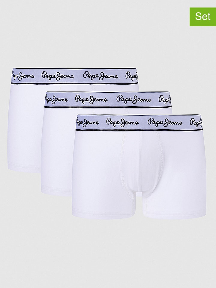 Pepe Jeans Bokserki (3 pary) w kolorze białym rozmiar: L