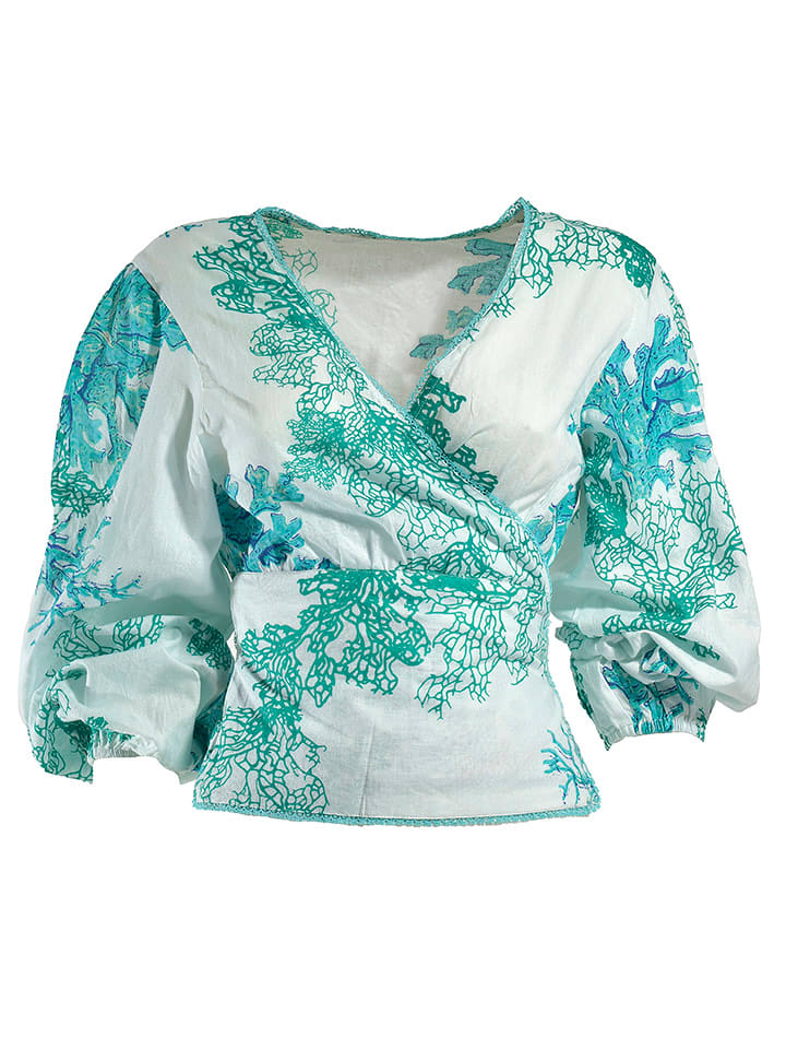 BLE Koszulka w kolorze turkusowo-białym rozmiar: onesize