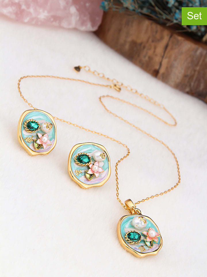 Pierres de Jade 2-częściowy zestaw biżuterii rozmiar: onesize