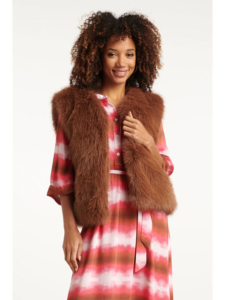 Smashed Lemon Kamizelka w kolorze jasnobrązowym rozmiar: 3XL