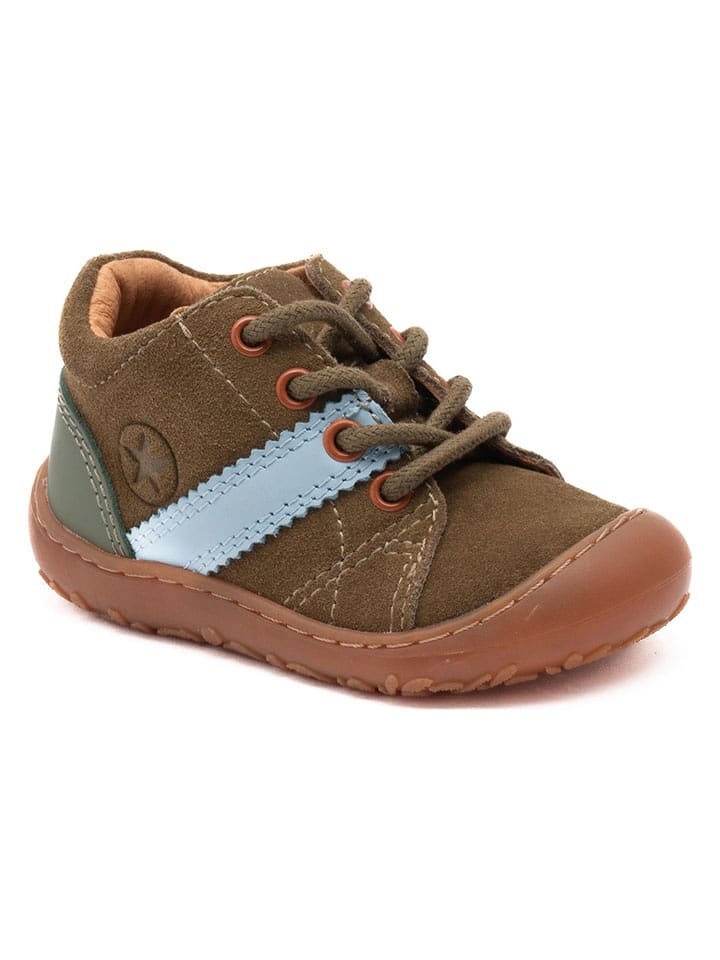 bisgaard Skórzane buty "Hale" w kolorze khaki do chodzenia na boso rozmiar: 25