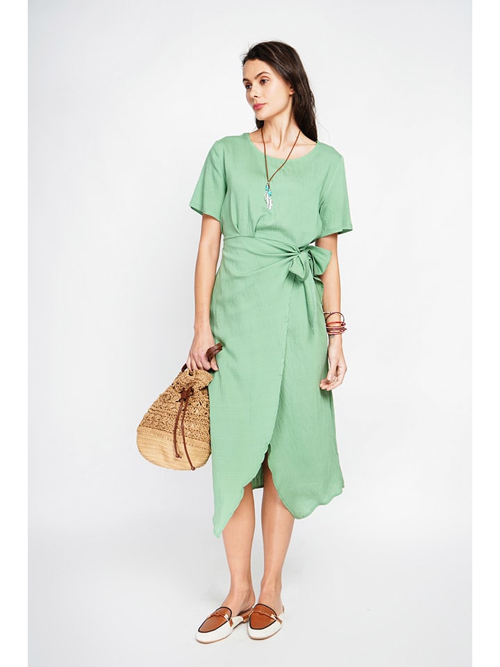 ASSUILI Sukienka w kolorze jasnozielonym rozmiar: 42