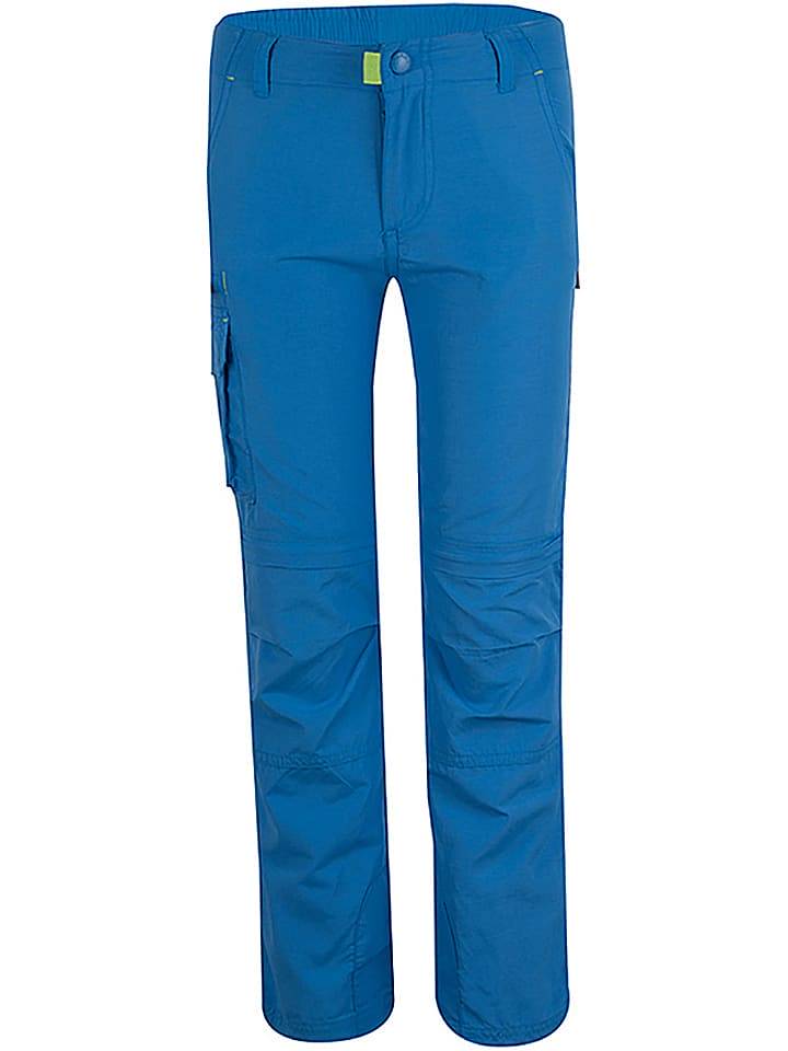 Trollkids Spodnie trekkingowe Zipp-Off "Oppland" - Slim fit - w kolorze niebieskim rozmiar: 128