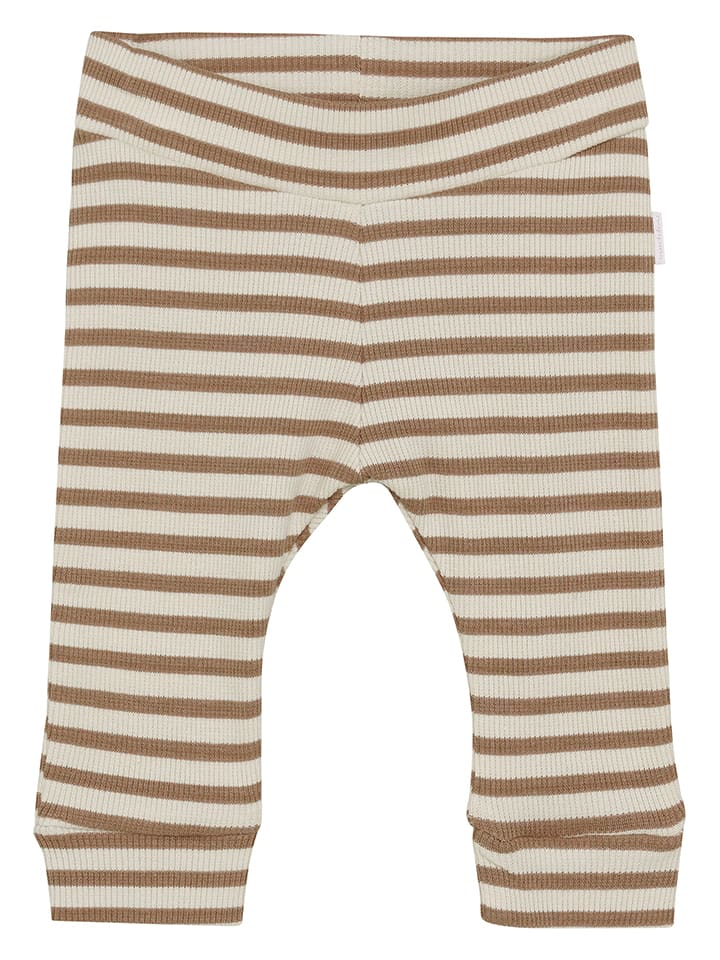 Noppies Spodnie w kolorze oliwkowo-kremowym rozmiar: 62