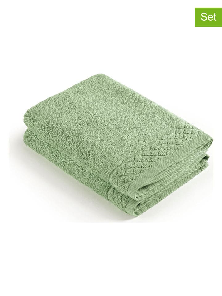 maison héritage PARIS Ściereczki kuchenne (2 szt.) w kolorze zielonym rozmiar: 45x45 cm