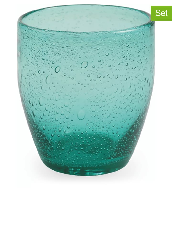 Villa d´Este Szklanki (6 szt.) "Acapulco" w kolorze zielonym - 280 ml rozmiar: onesize