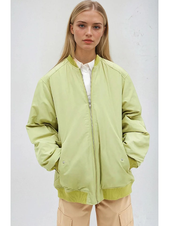 Monki Kurtka w kolorze zielonym rozmiar: L