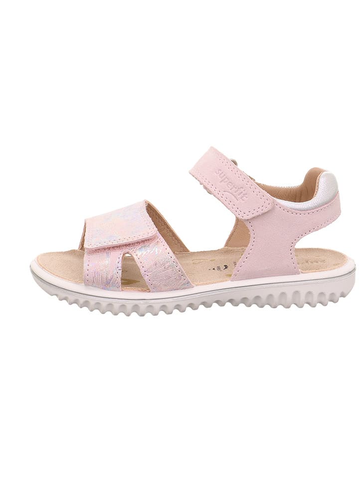 superfit Skórzane sandały "Sparkle" w kolorze jasnoróżowym rozmiar: 36