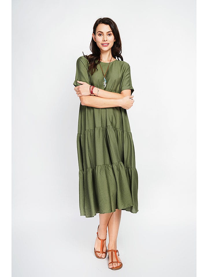 Le Jardin du Lin Sukienka w kolorze zielonym rozmiar: 40