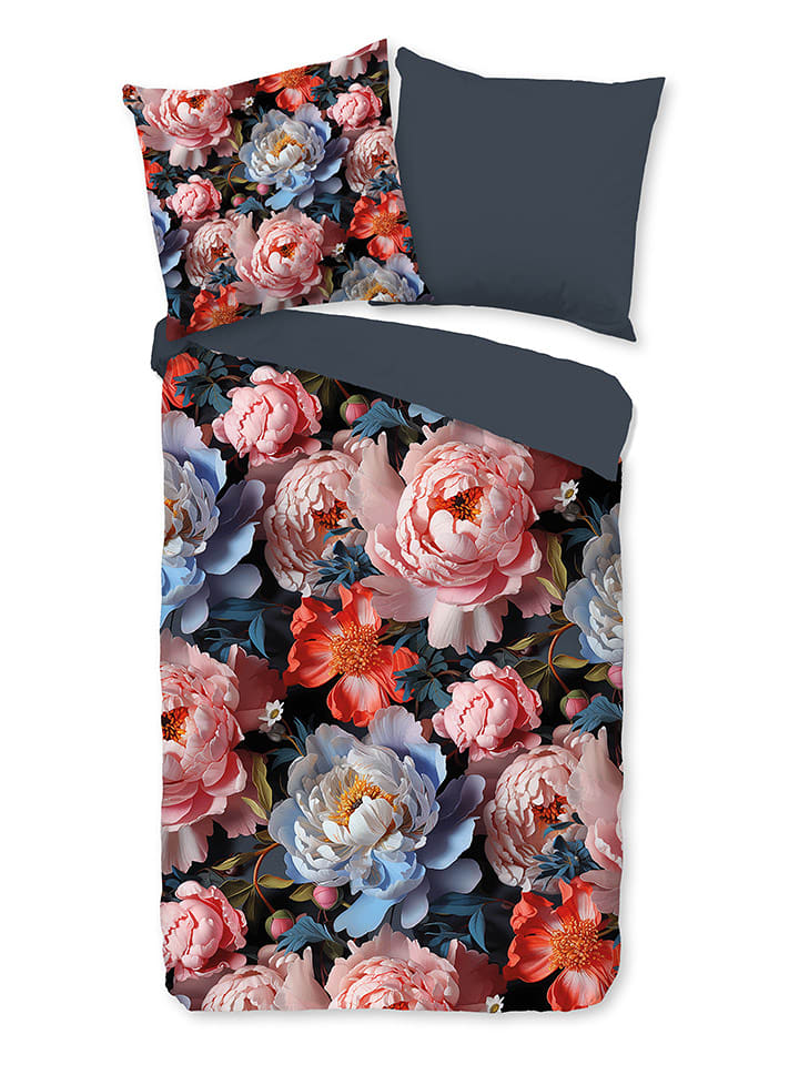 Good Morning Komplet pościeli "Rhein" w kolorze niebiesko-jasnoróżowym rozmiar: 135x200 cm