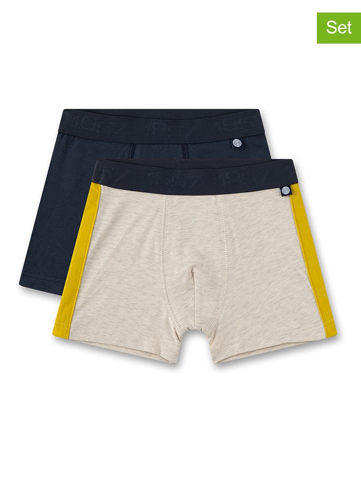 Sanetta Bokserki (2 pary) w kolorze beżowo-granatowym rozmiar: 140