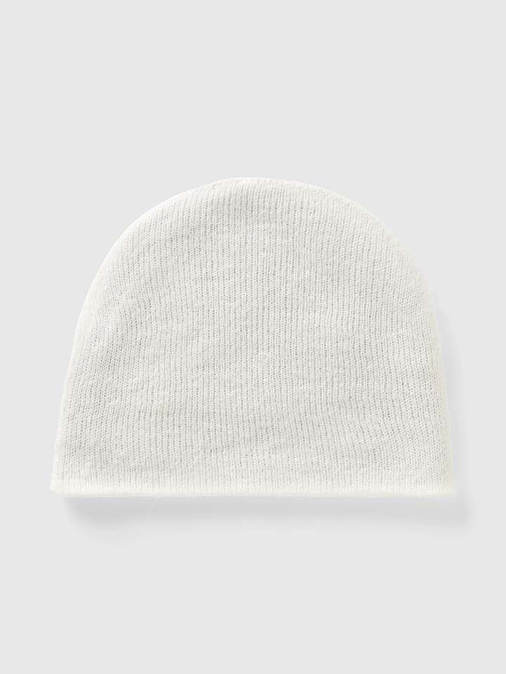 Benetton Dwustronna czapka beanie w kolorze szaro-białym rozmiar: 168