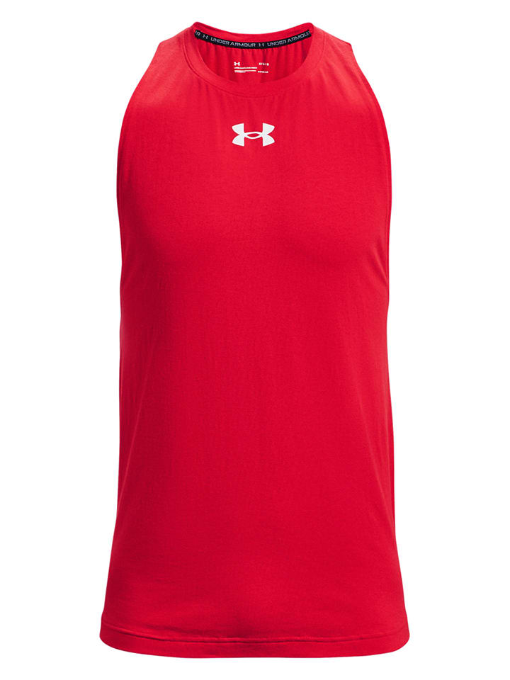 Under Armour Top sportowy "Baseline" w kolorze czerwonym rozmiar: L
