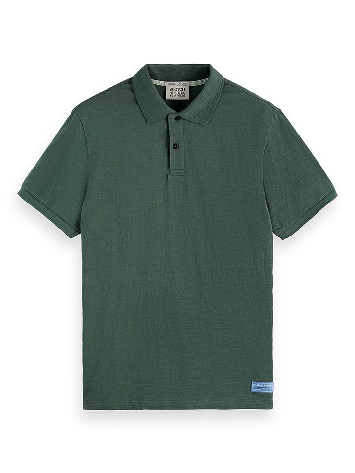 Scotch & Soda Koszulka polo w kolorze zielonym rozmiar: L