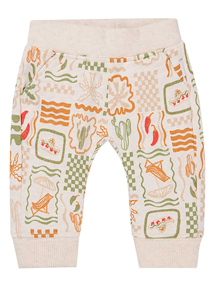 Noppies Spodnie dresowe "Oka" w kolorze beżowym rozmiar: 92