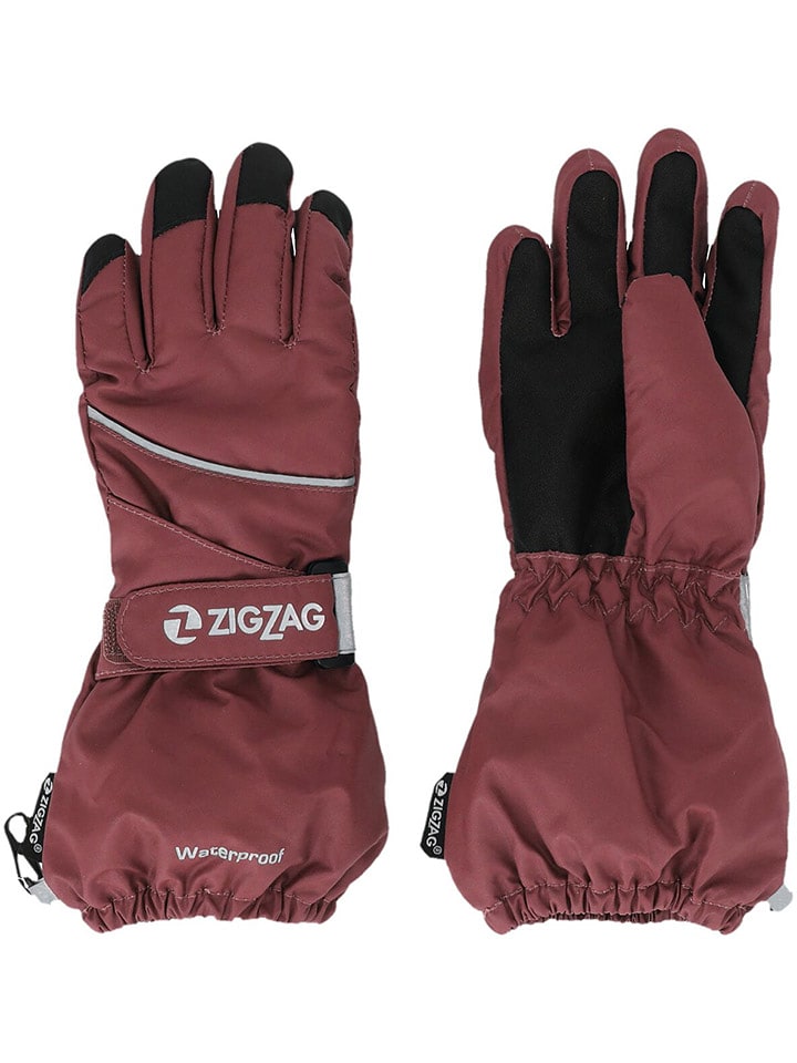 Zigzag Rękawiczki narciarskie "Kempston" w kolorze bordowym rozmiar: 140/146