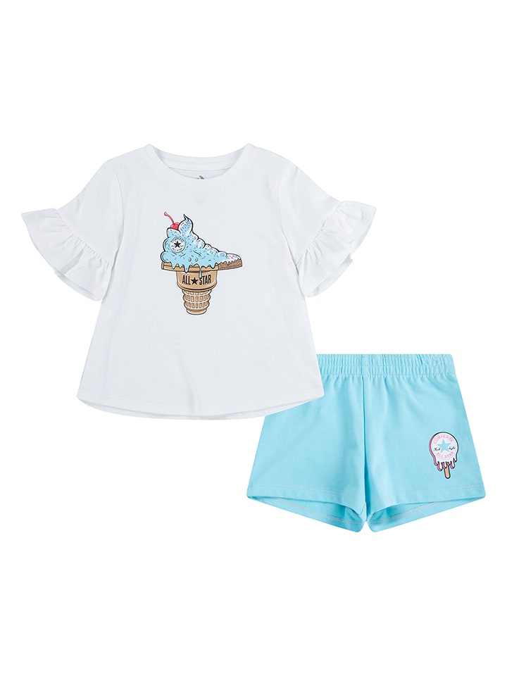 Converse 2-częściowy zestaw w kolorze biało-błękitnym rozmiar: 110/116