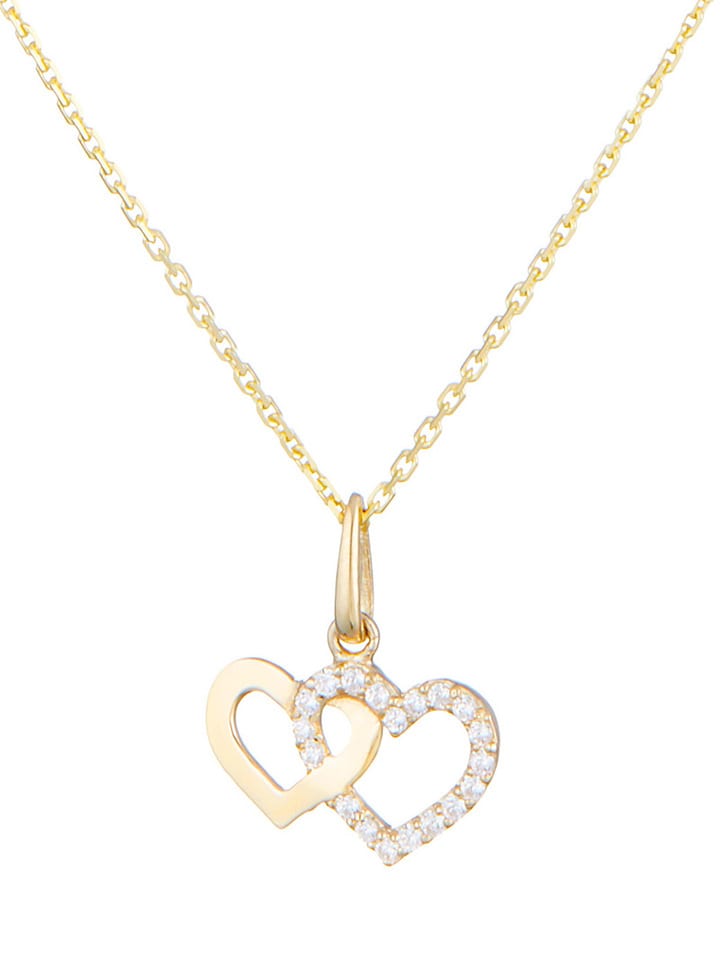 OR ÉCLAT Złota zawieszka "Enlace Moi" z cyrkoniami rozmiar: onesize