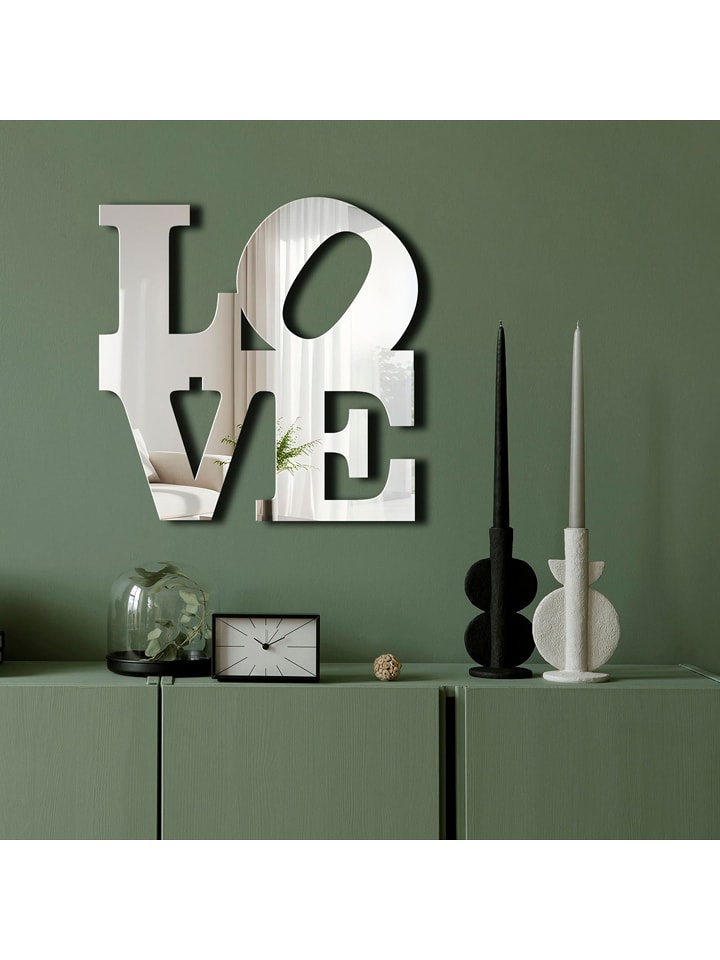 Wallity Lustro w kolorze srebrnym - 48 x 47 cm rozmiar: onesize