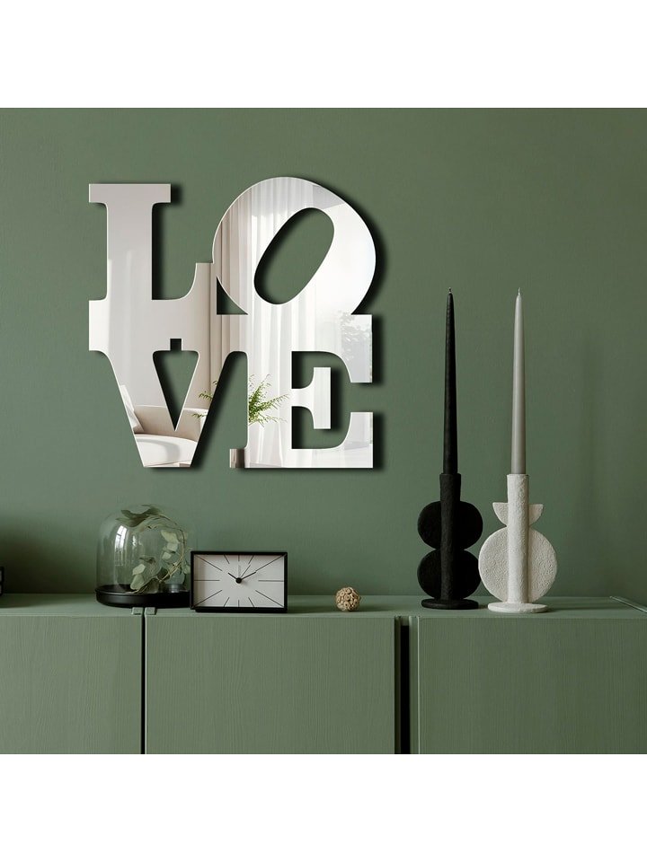 Wallity Lustro w kolorze srebrnym - 48 x 47 cm rozmiar: onesize