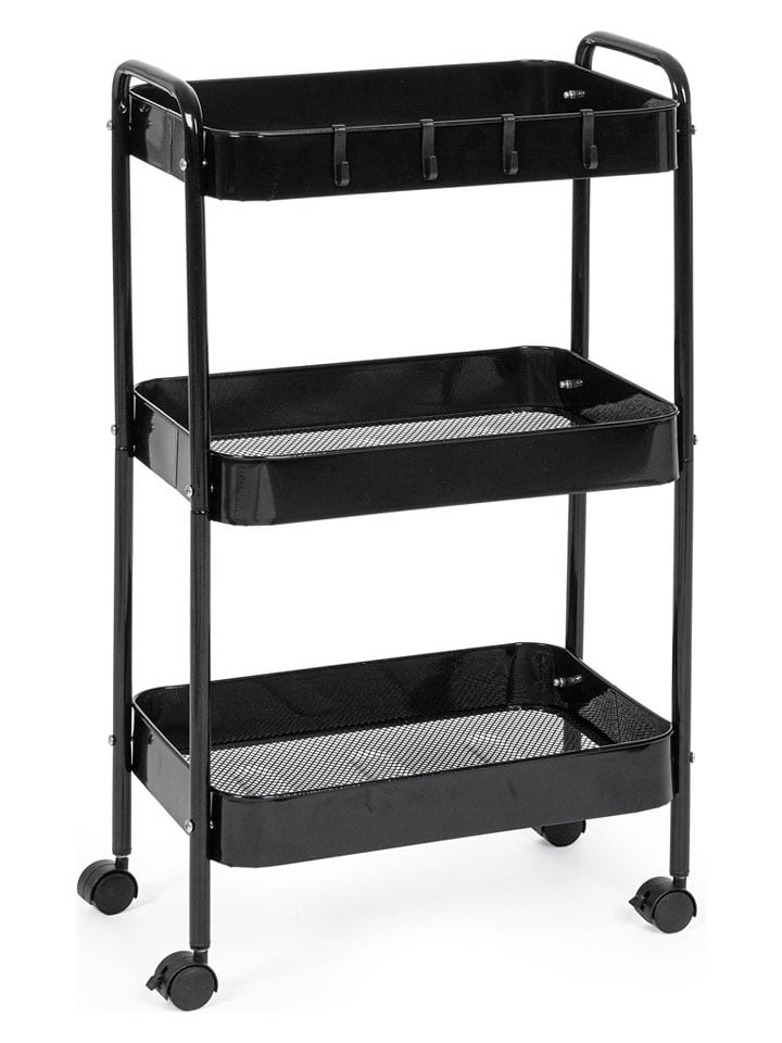 Bizzotto Regał stojący "Leiky" w kolorze czarnym - 41 x 77 x 29,5 cm rozmiar: onesize