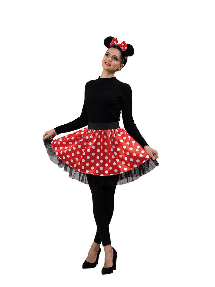 Party x People 2-częściowy kostium "Mausi" w kolorze czarno-czerwono-białym rozmiar: onesize