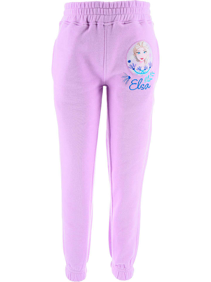 Disney Frozen Spodnie dresowe "Kraina Lodu" w kolorze fioletowym rozmiar: 104