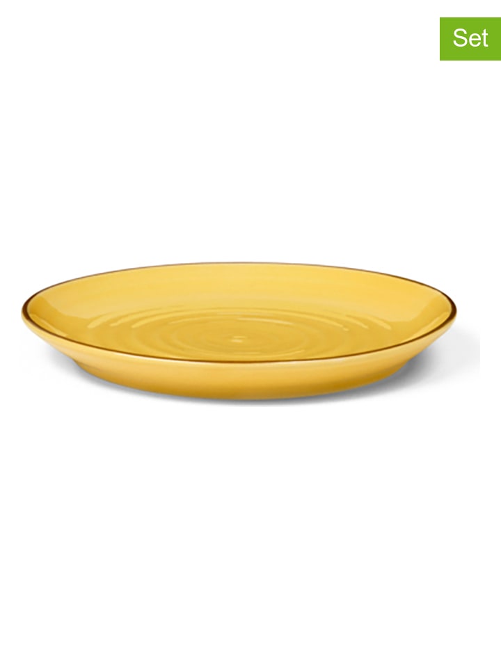 Kähler Talerzyki deserowe (6 szt.) "Colore" w kolorze żółtym - Ø 19 cm rozmiar: onesize