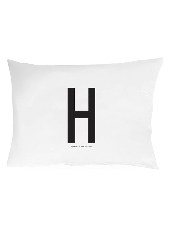 Design Letters Poszewka "H" w kolorze białym na poduszkę - 70 x 50 cm rozmiar: onesize