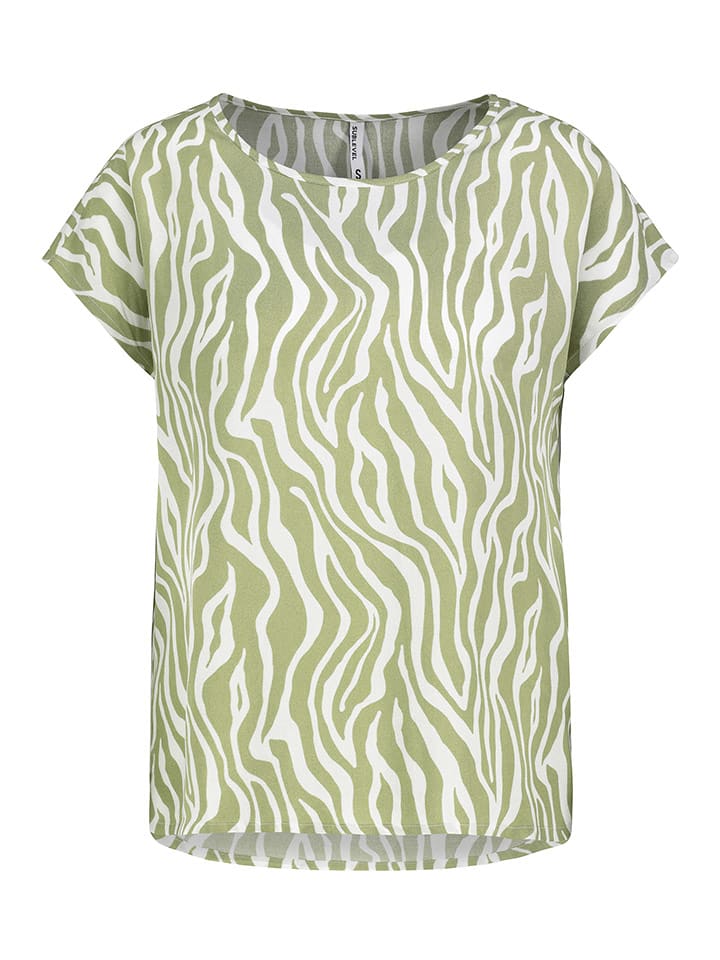 Sublevel Bluzka w kolorze zielono-białym rozmiar: S
