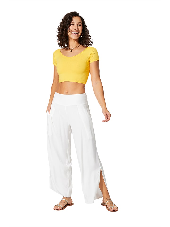 Aller Simplement Spodnie w kolorze białym rozmiar: 38/40