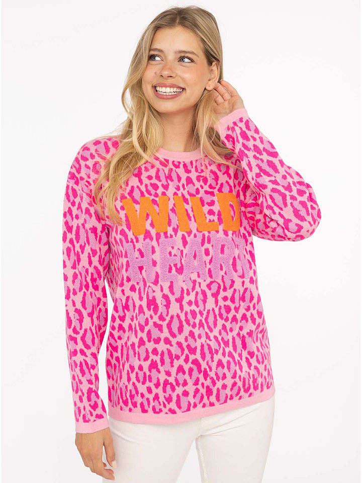 Zwillingsherz Sweter w kolorze różowym rozmiar: L/XL