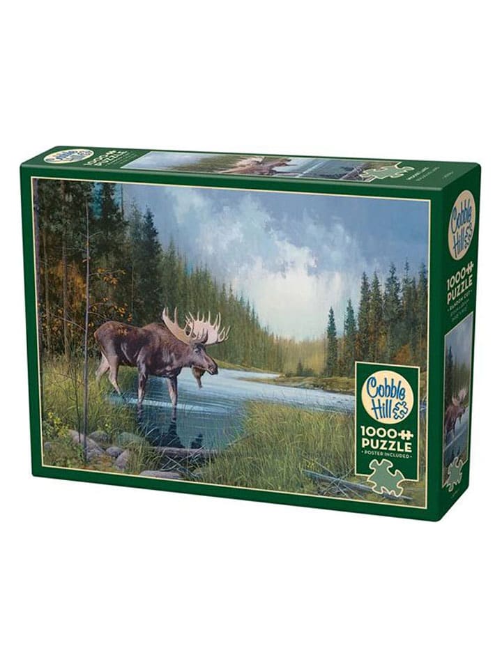 COBBLE HILL PUZZLES 1.000-częściowe puzzle "Moose in the Lake" - 12+ rozmiar: onesize