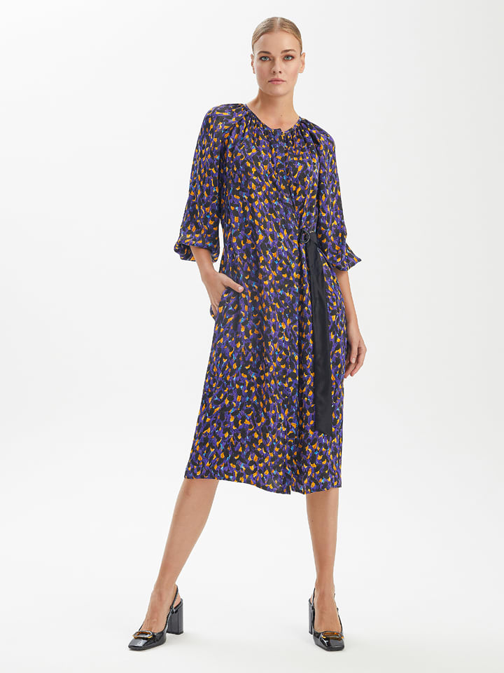 BGN Sukienka w kolorze fioletowo-czarno-pomarańczowym rozmiar: 38