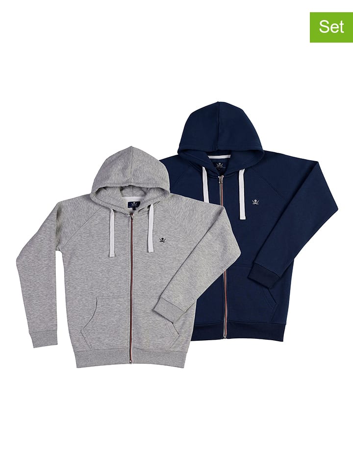 The Time of Bocha Bluzy ( 2 szt.) w kolorze szarym i granatowym rozmiar: XL